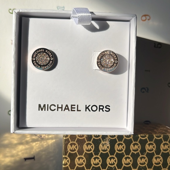 Michael Kors Rose Gold Stud Earrings - Picture 4 of 8